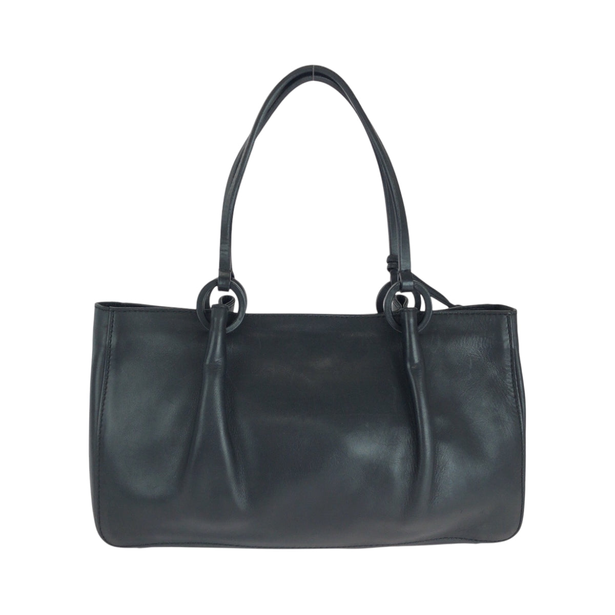 GUCCI Tote Bag 94898 leather Black GoldMetal