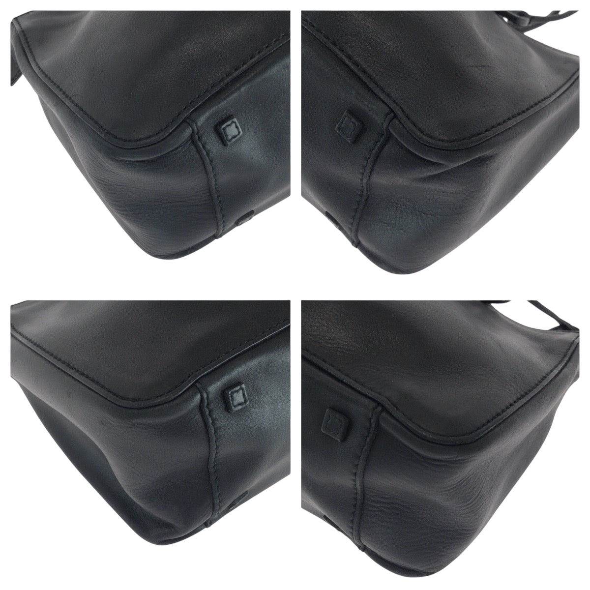 GUCCI Tote Bag 94898 leather Black GoldMetal