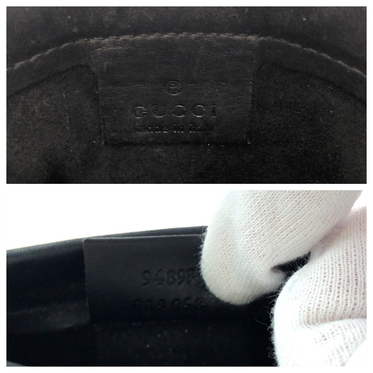 GUCCI Tote Bag 94898 leather Black GoldMetal