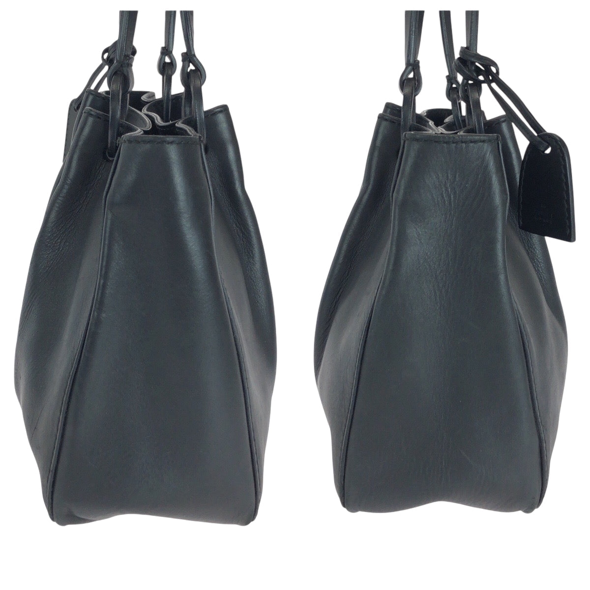 GUCCI Tote Bag 94898 leather Black GoldMetal