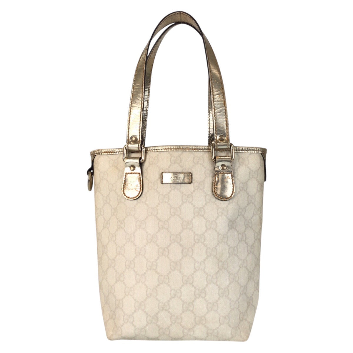 GUCCI Tote Bag 189897 GG Supreme Canvas white
