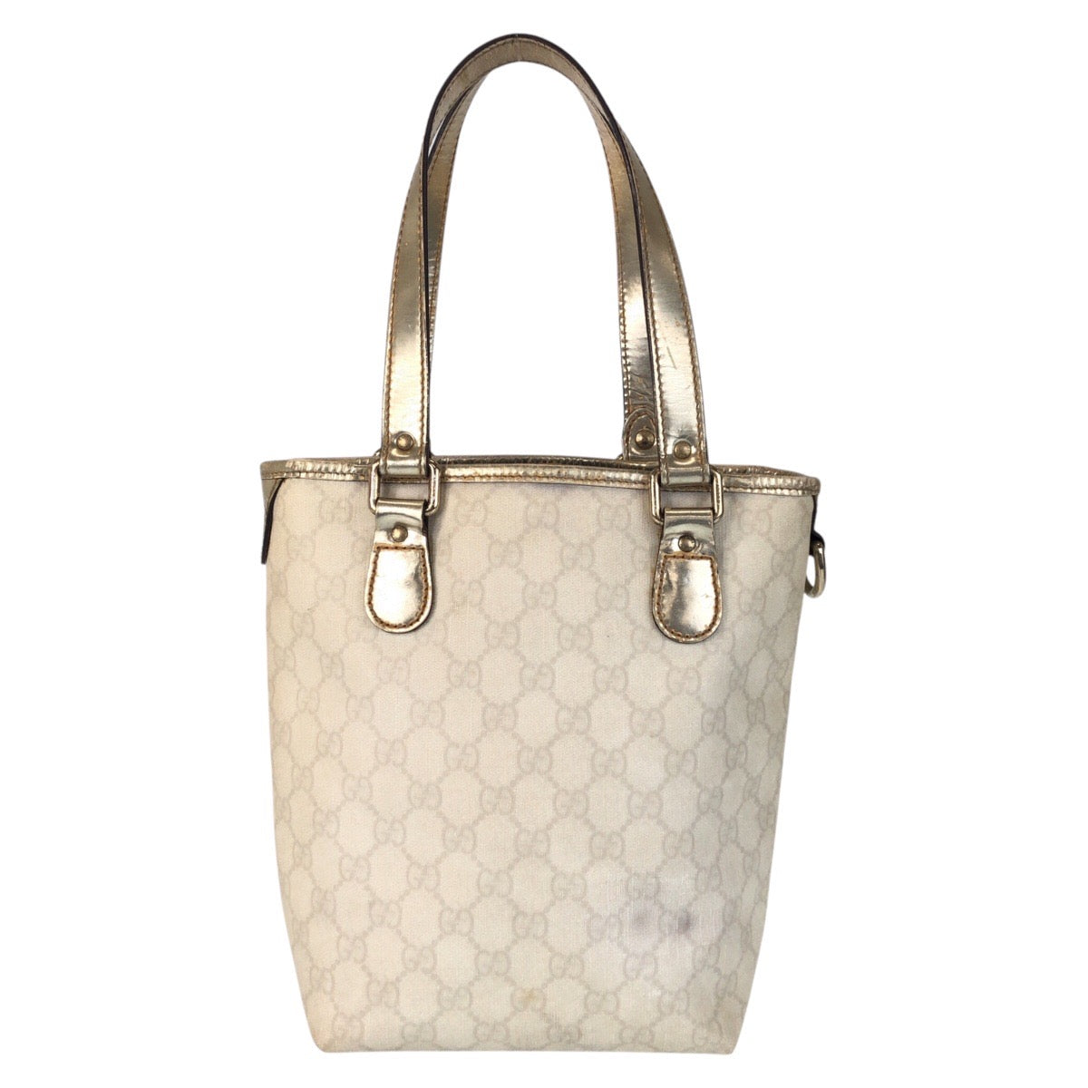 GUCCI Tote Bag 189897 GG Supreme Canvas white
