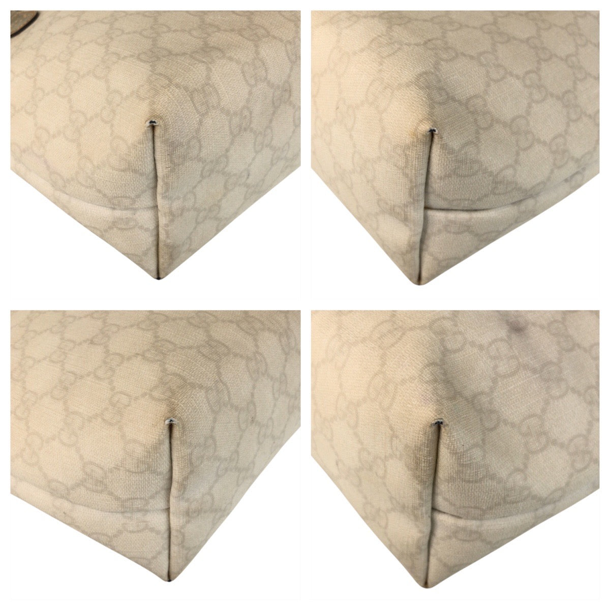 GUCCI Tote Bag 189897 GG Supreme Canvas white