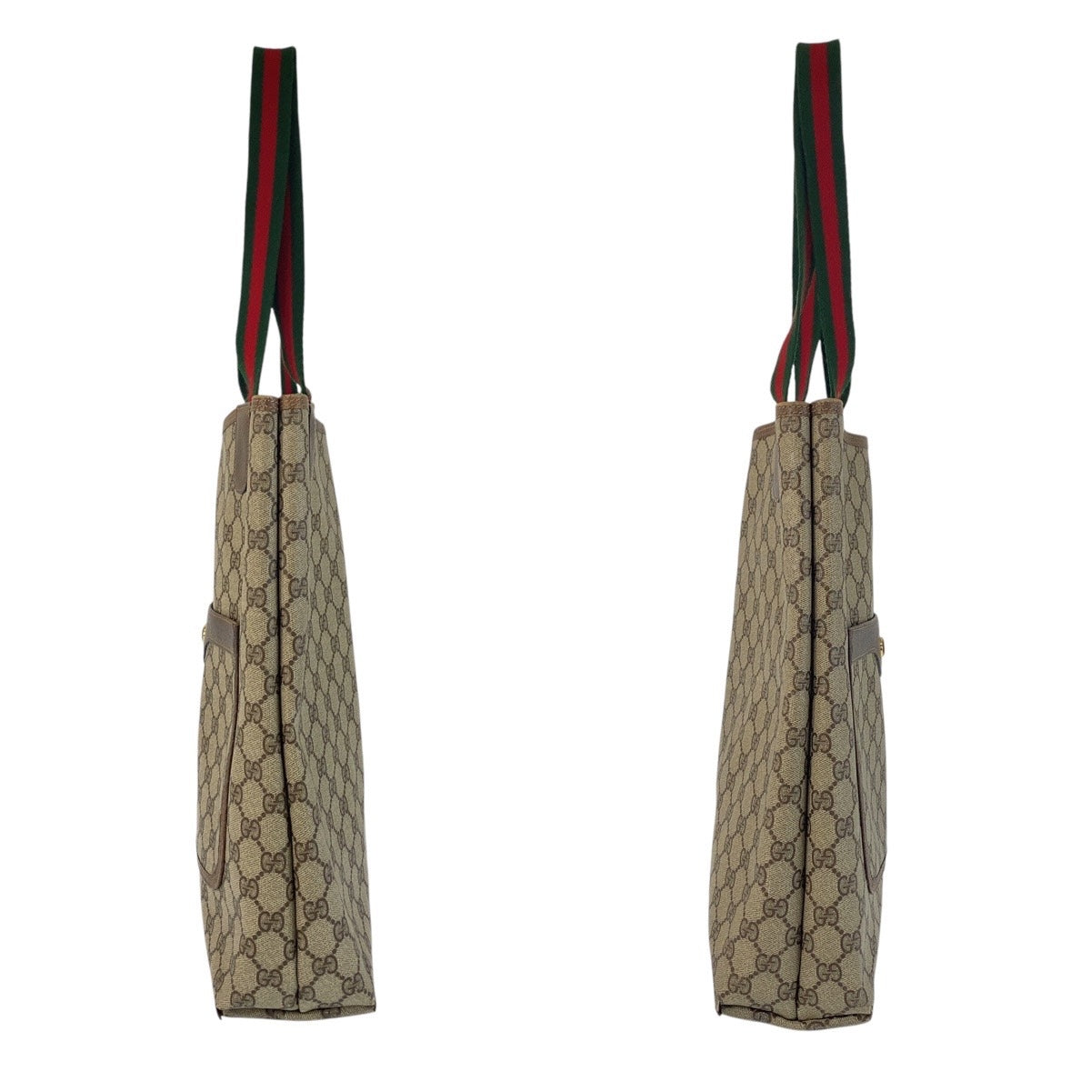 GUCCI Tote Bag 39 02 003 GG Supreme Canvas Brown Old Gucci Shelly Line Interlocking