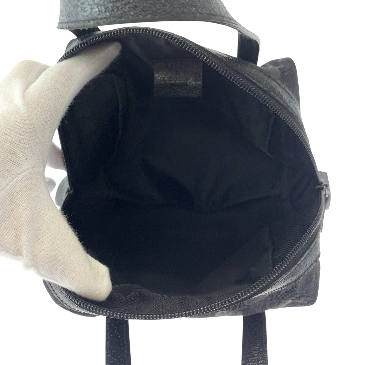 GUCCI Handbag 124542 GG canvas black
