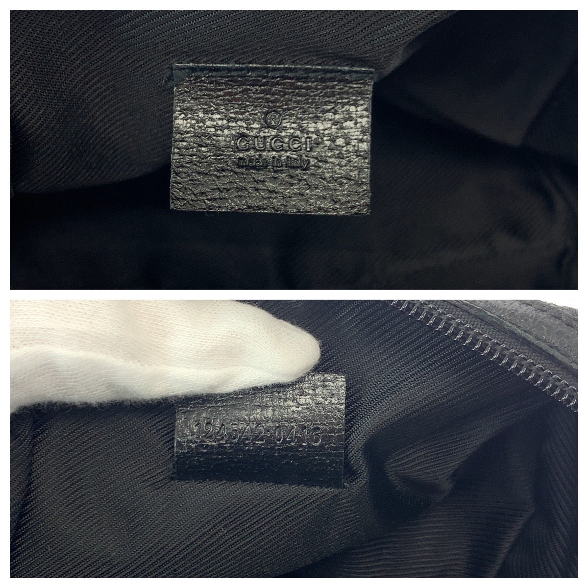 GUCCI Handbag 124542 GG canvas black