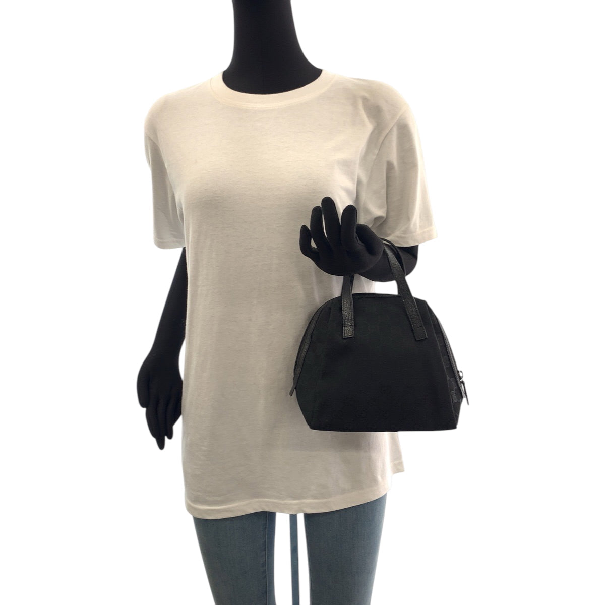 GUCCI Handbag 124542 GG canvas black