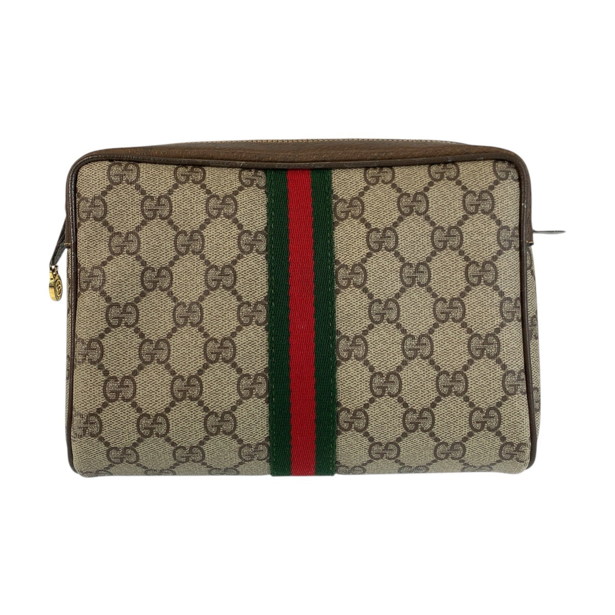 GUCCI Clutch bag 32 014 3553 GG Supreme Canvas beige Sherry Line Old Gucci