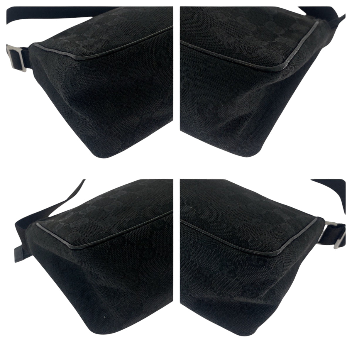 GUCCI Handbag 106644 GG canvas Black SilverMetal