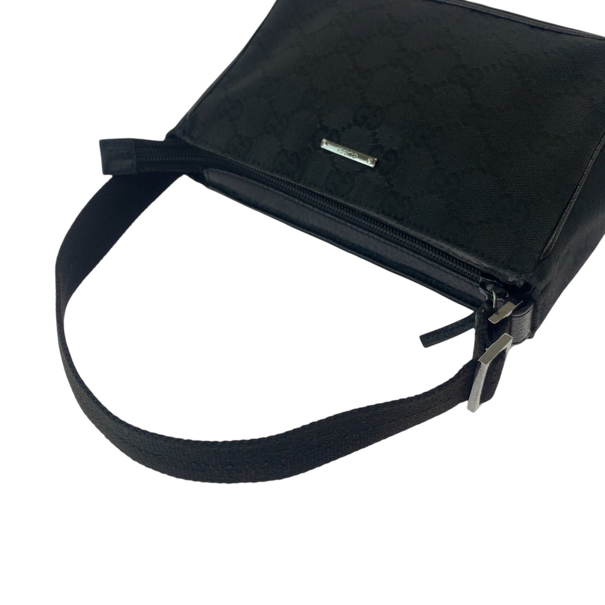 GUCCI Handbag 106644 GG canvas Black SilverMetal