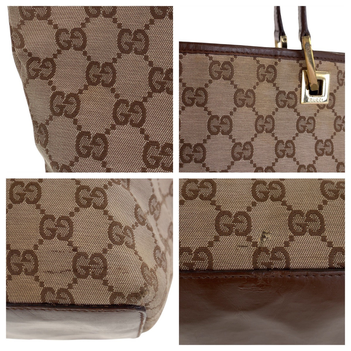 GUCCI Tote Bag 002 1098 GG canvas Brown