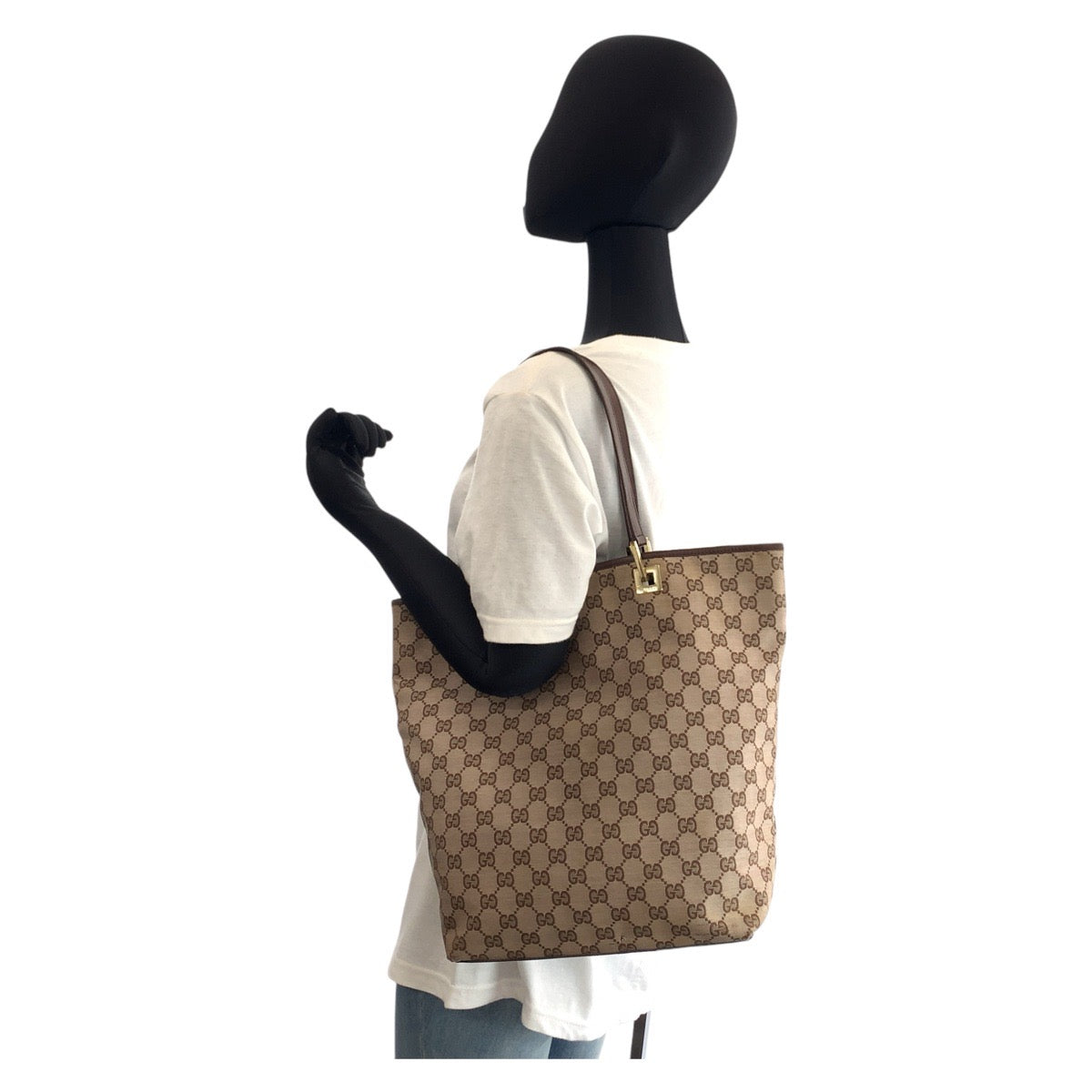 GUCCI Tote Bag 002 1098 GG canvas Brown