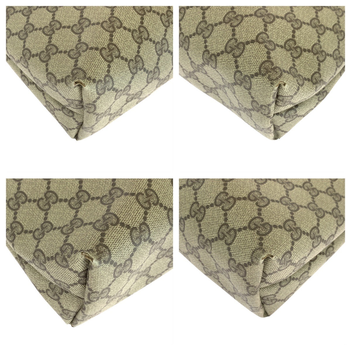 GUCCI Tote Bag 62503 GG Supreme Canvas Brown Old Gucci Shelly Line Interlocking