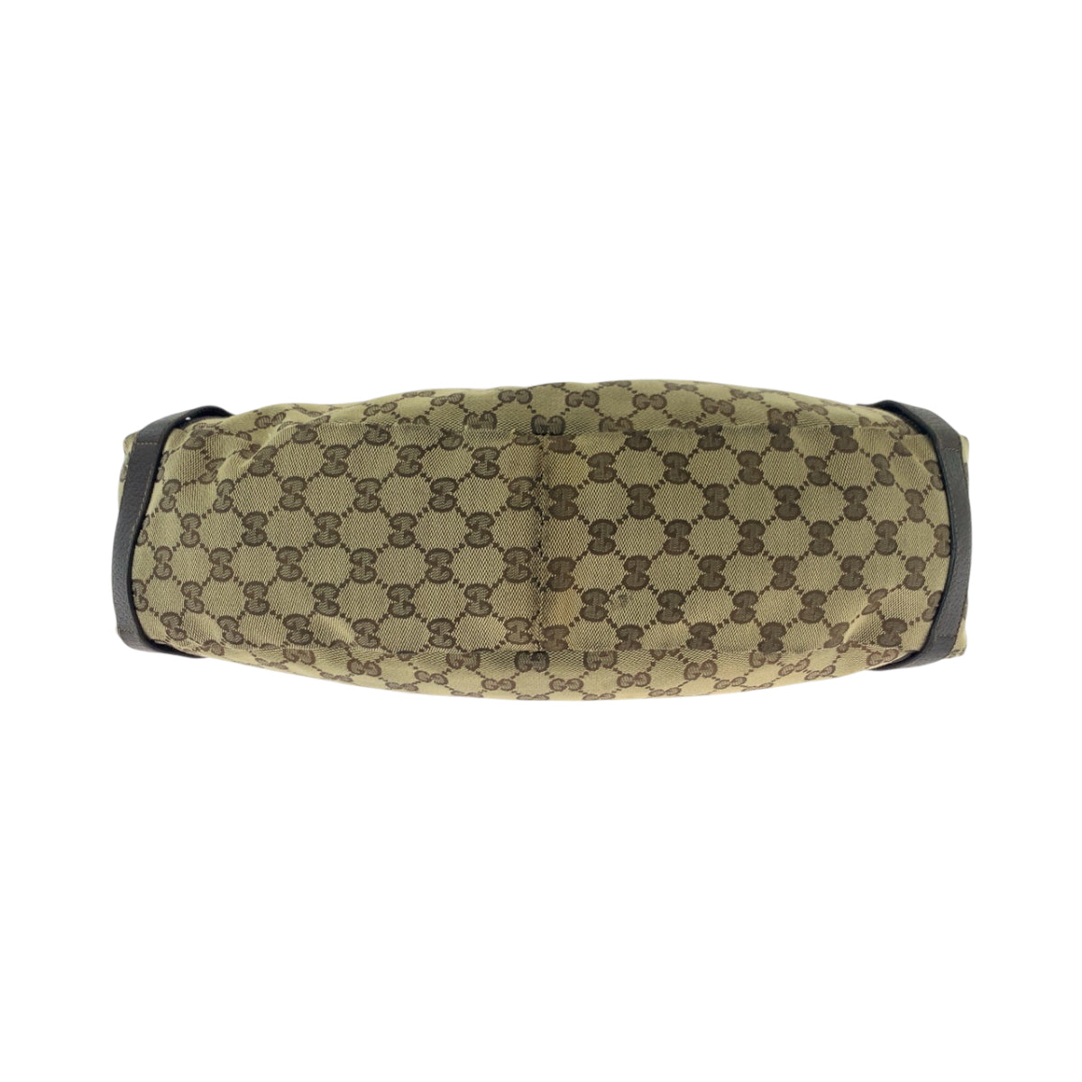 GUCCI Tote Bag 130736 GG canvas Brown Gold Metal