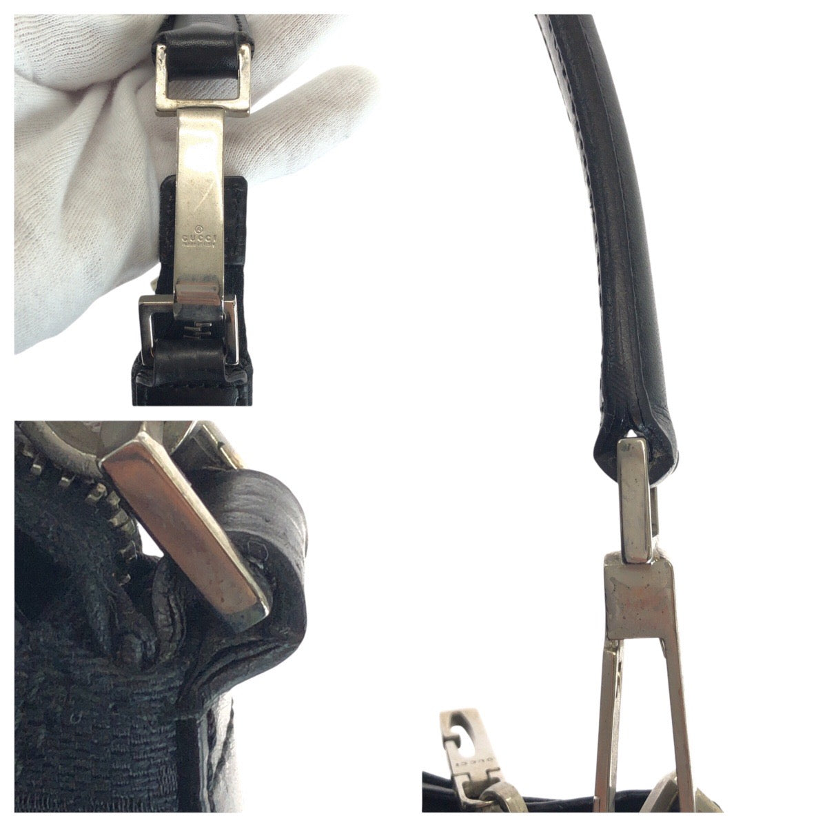 GUCCI Shoulder Bag 000 0602 GG canvas black
