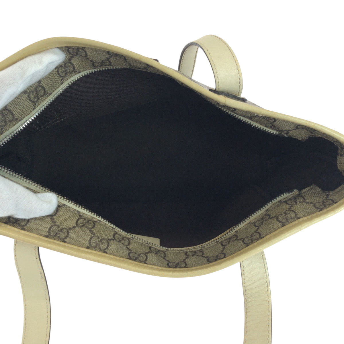 GUCCI Tote Bag 211138 GG Supreme Canvas beige