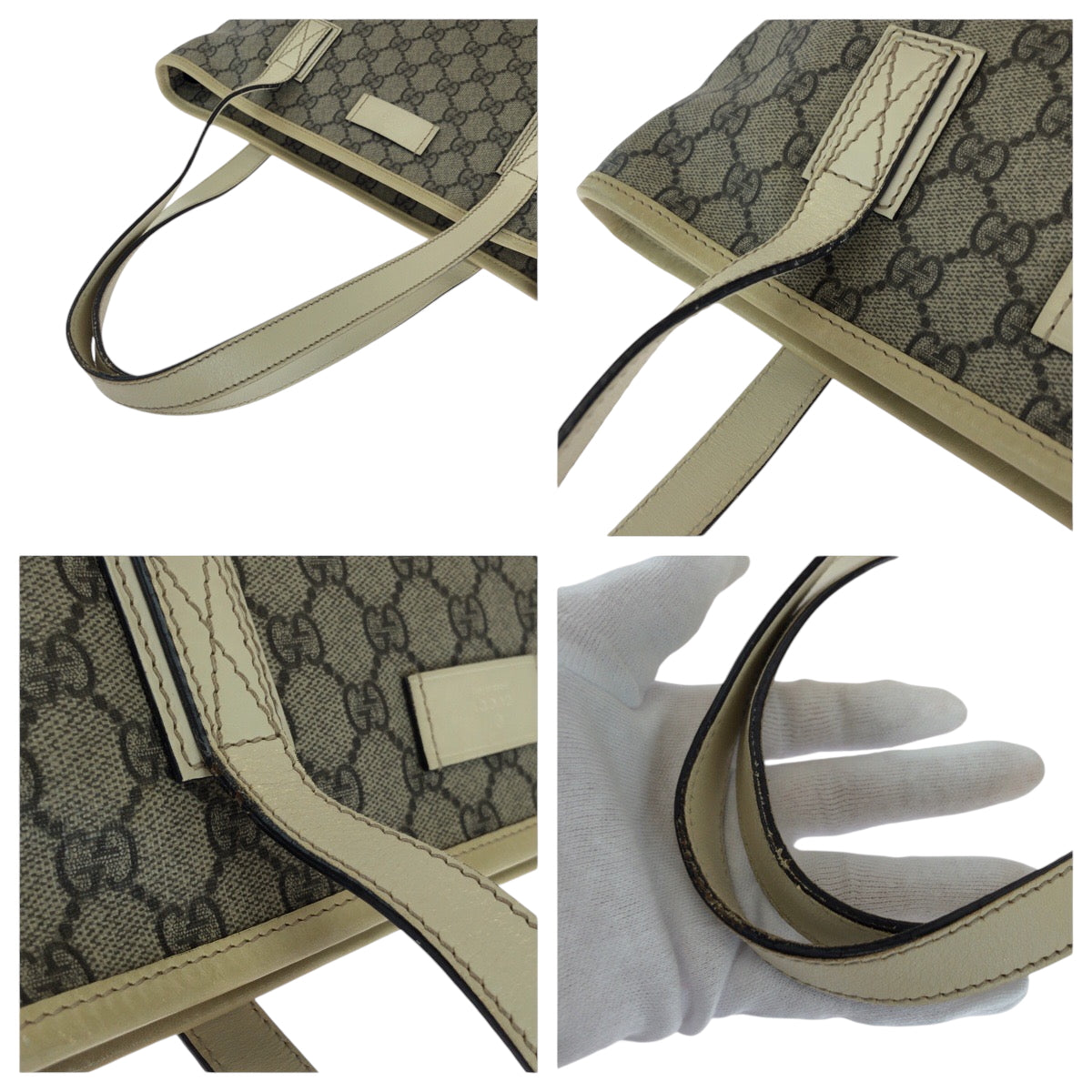 GUCCI Tote Bag 211138 GG Supreme Canvas beige