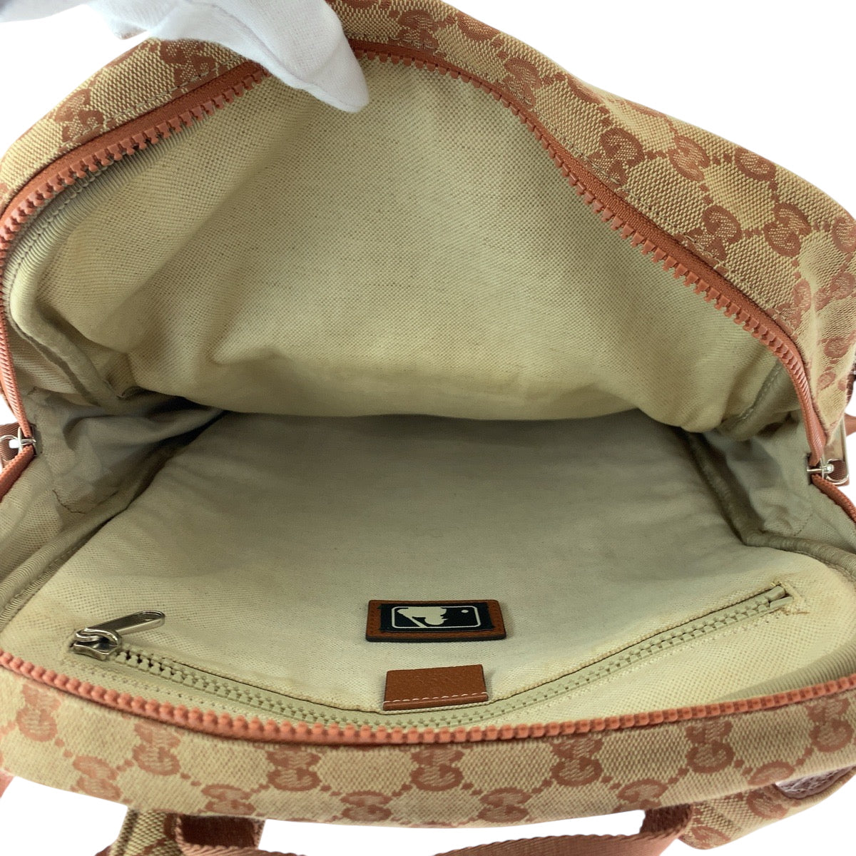 GUCCI Backpack 536724 GG canvas Brown New york yankees
