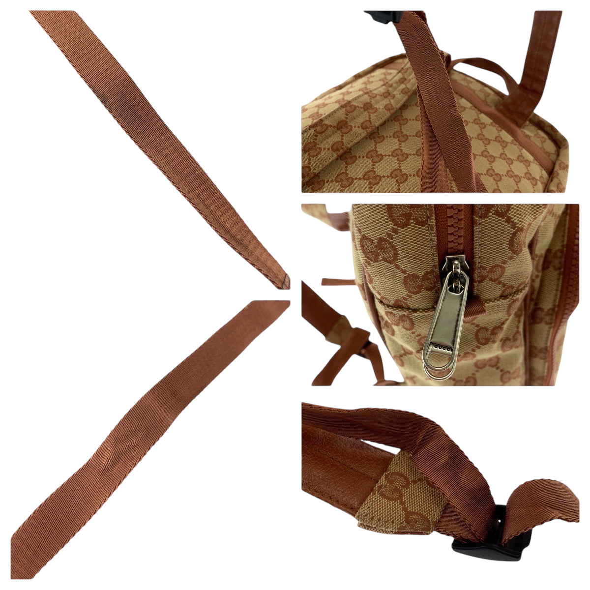GUCCI Backpack 536724 GG canvas Brown New york yankees