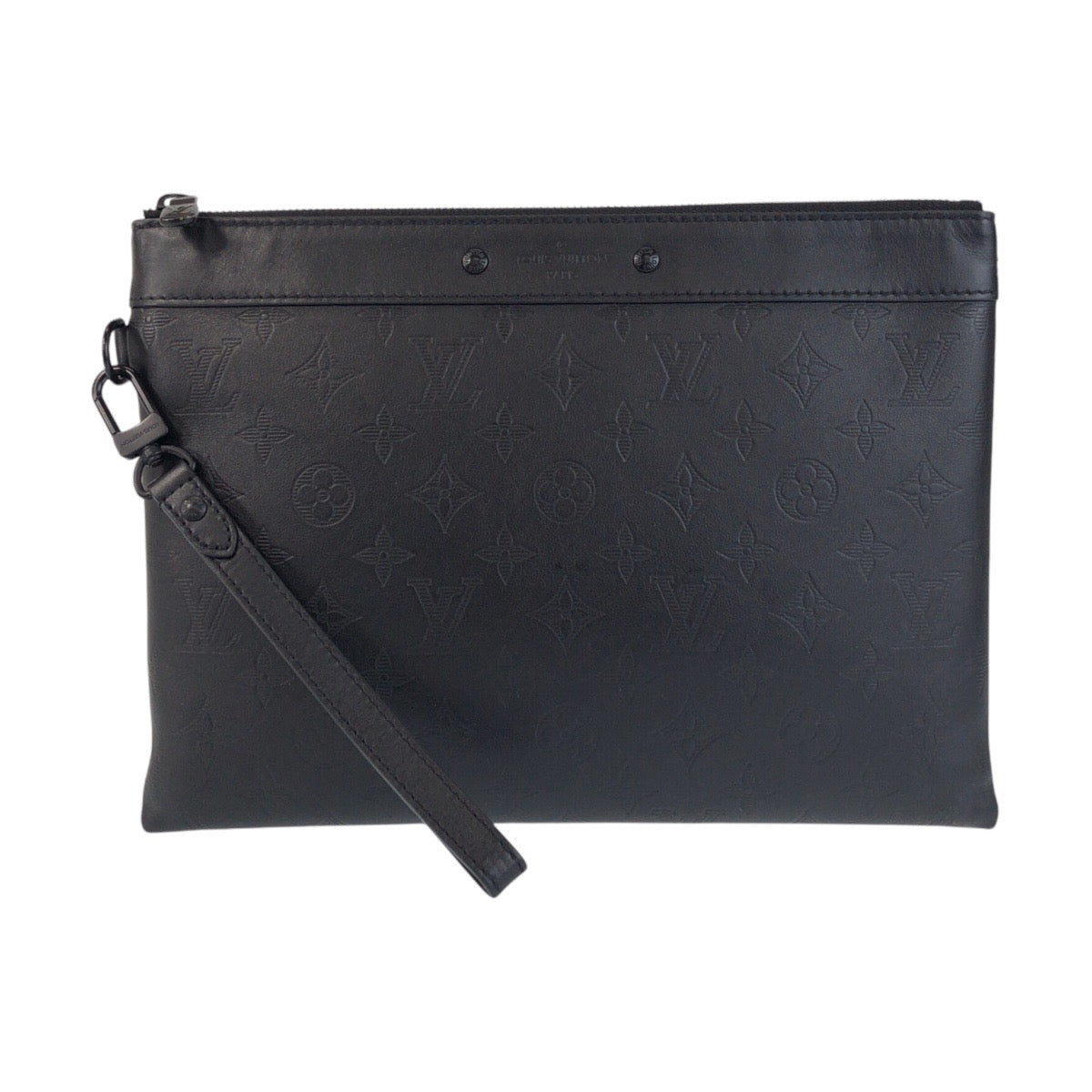 LOUIS VUITTON Clutch bag M81570 leather Noir black Monogram shadow pochette to go