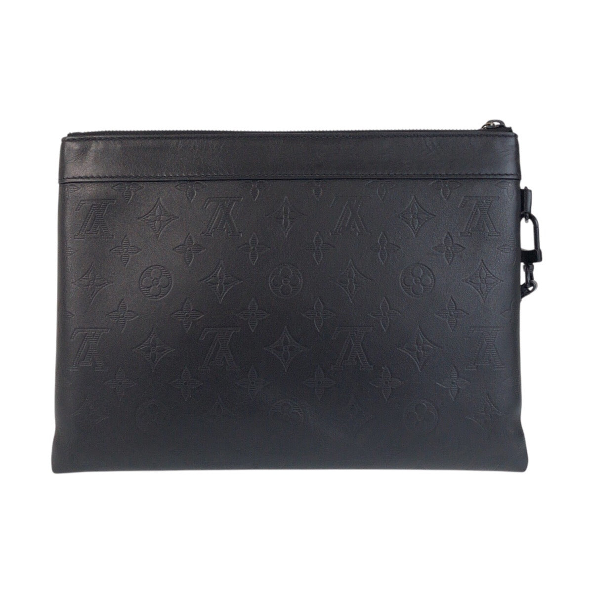 LOUIS VUITTON Clutch bag M81570 leather Noir black Monogram shadow pochette to go