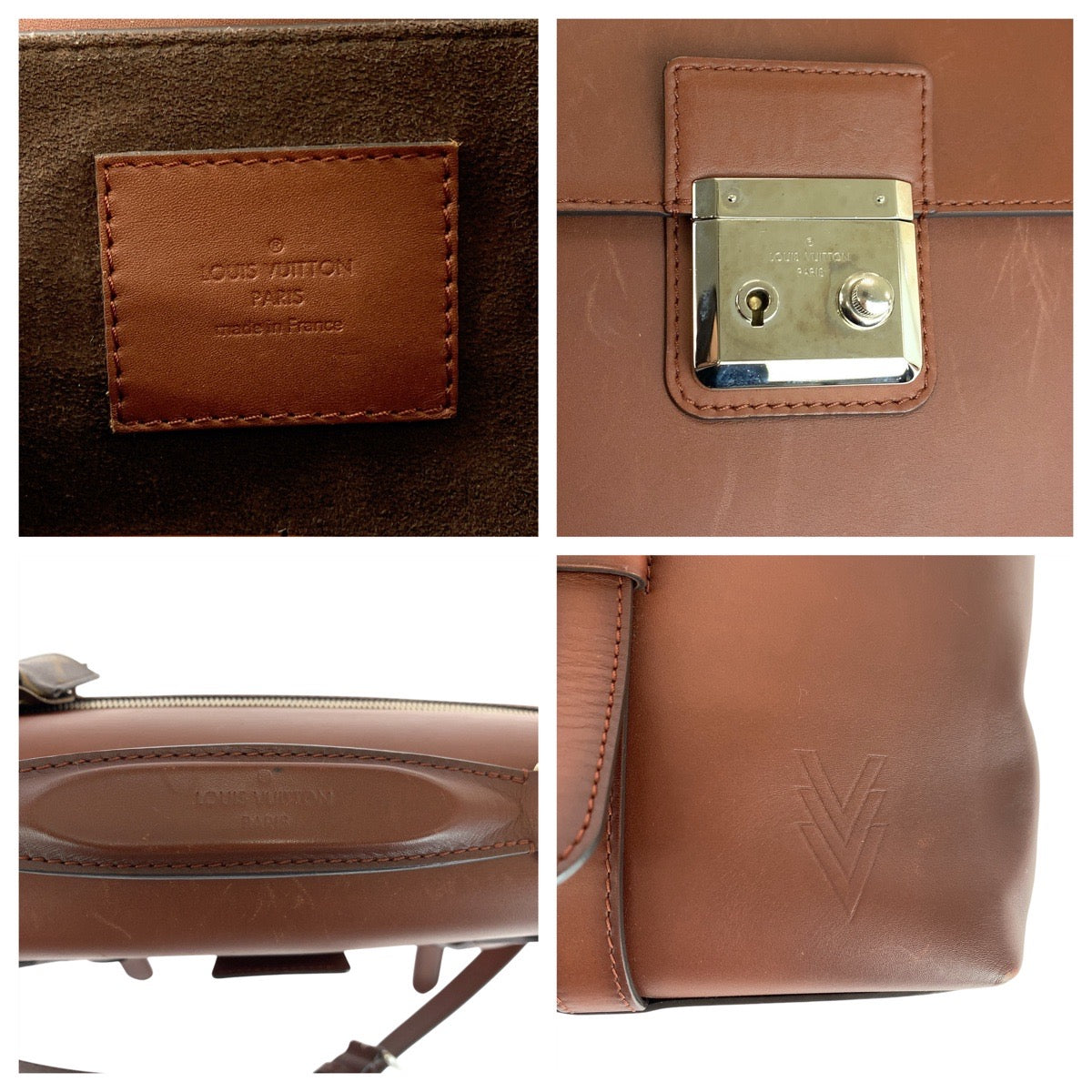 LOUIS VUITTON Business bag M50451 leather Brown Monogram Cuir Cultable