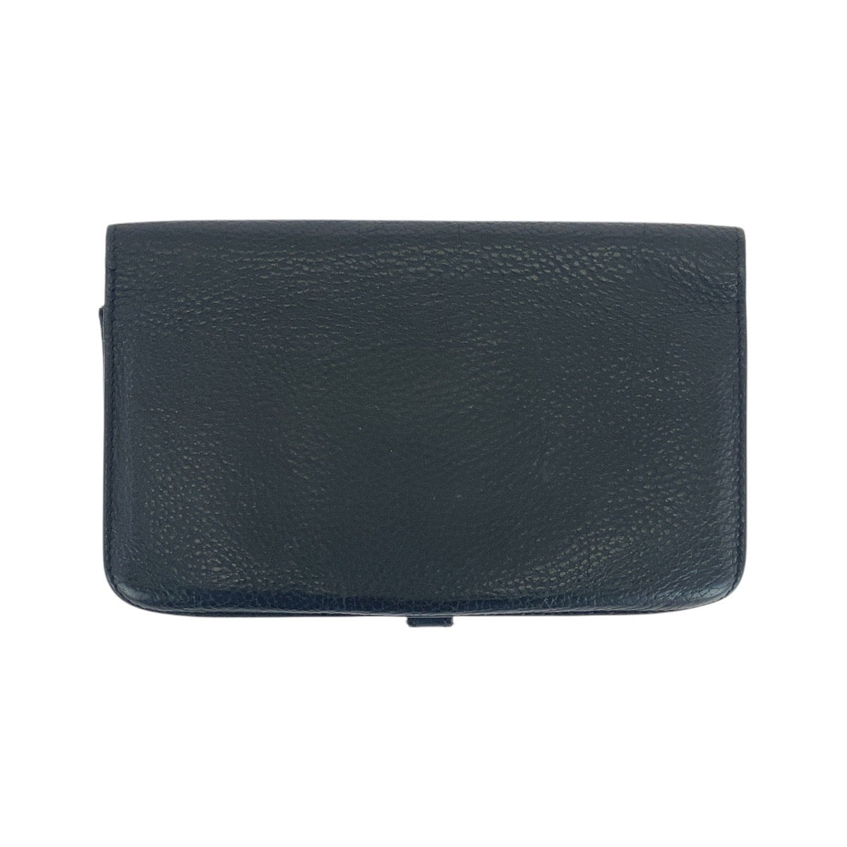 HERMES Long Wallet Purse Togo Black SilverMetal Dogon GM