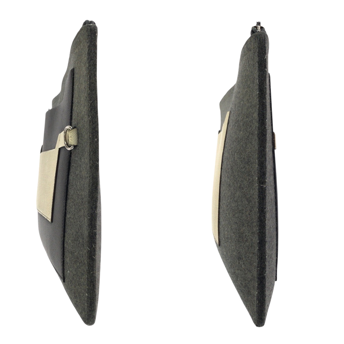 HERMES Clutch bag felt multicolor Toudou 37