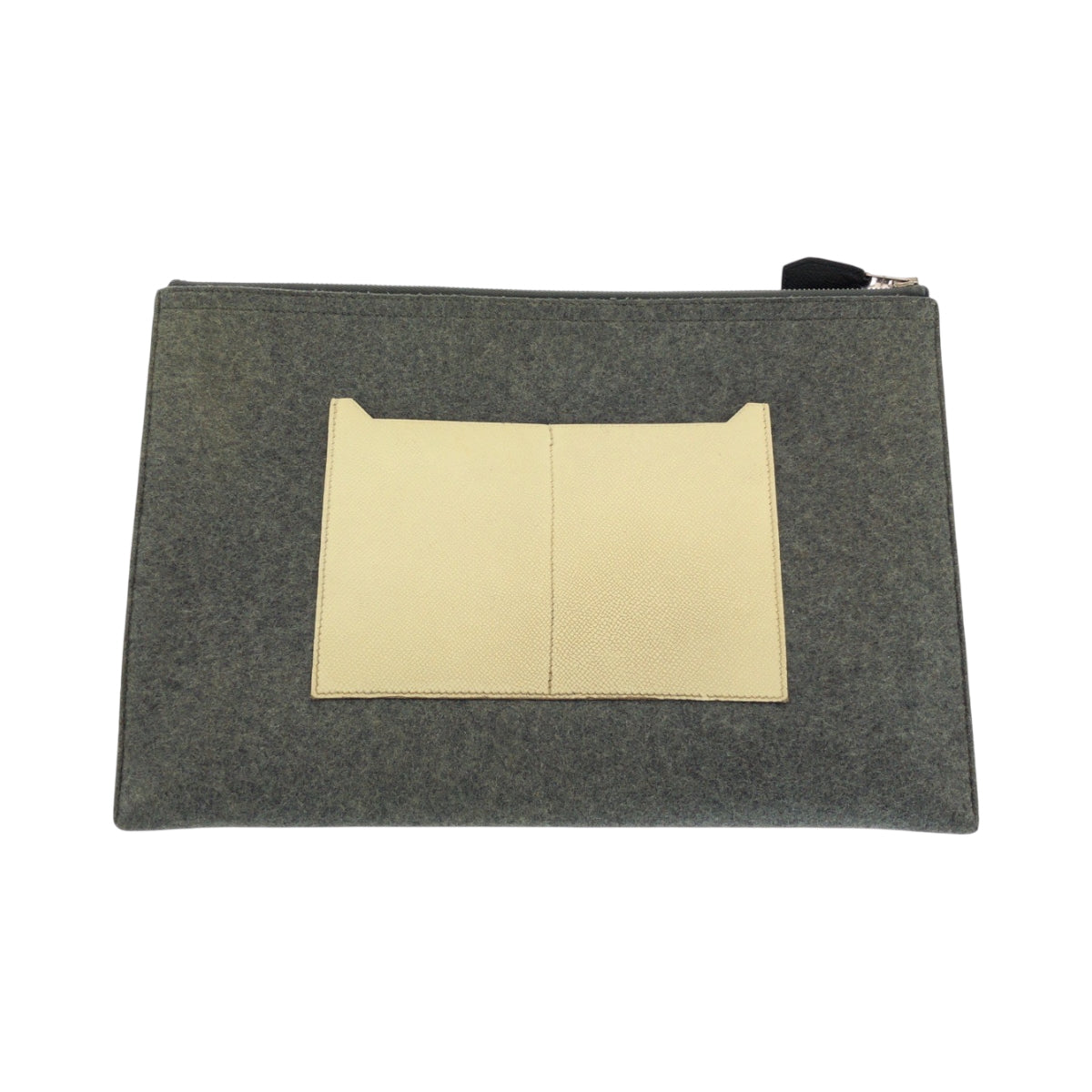 HERMES Clutch bag felt multicolor Toudou 37