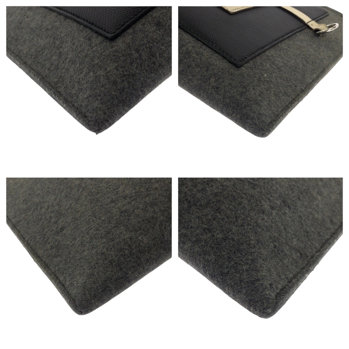 HERMES Clutch bag felt multicolor Toudou 37