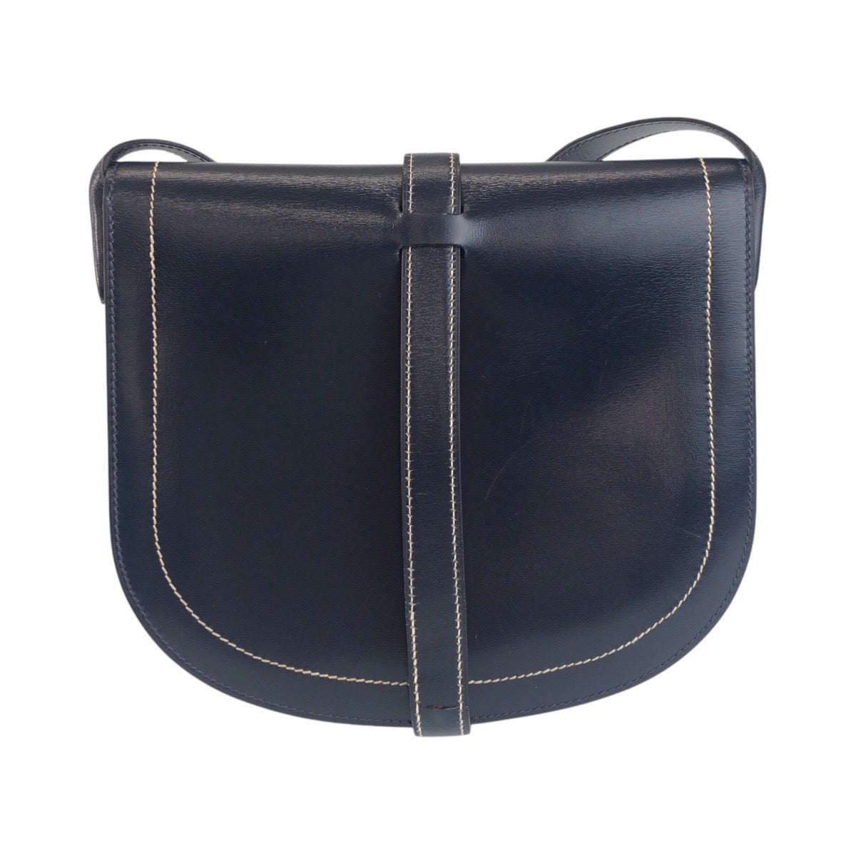 HERMES Shoulder Bag Box scarf Navy Gallopard