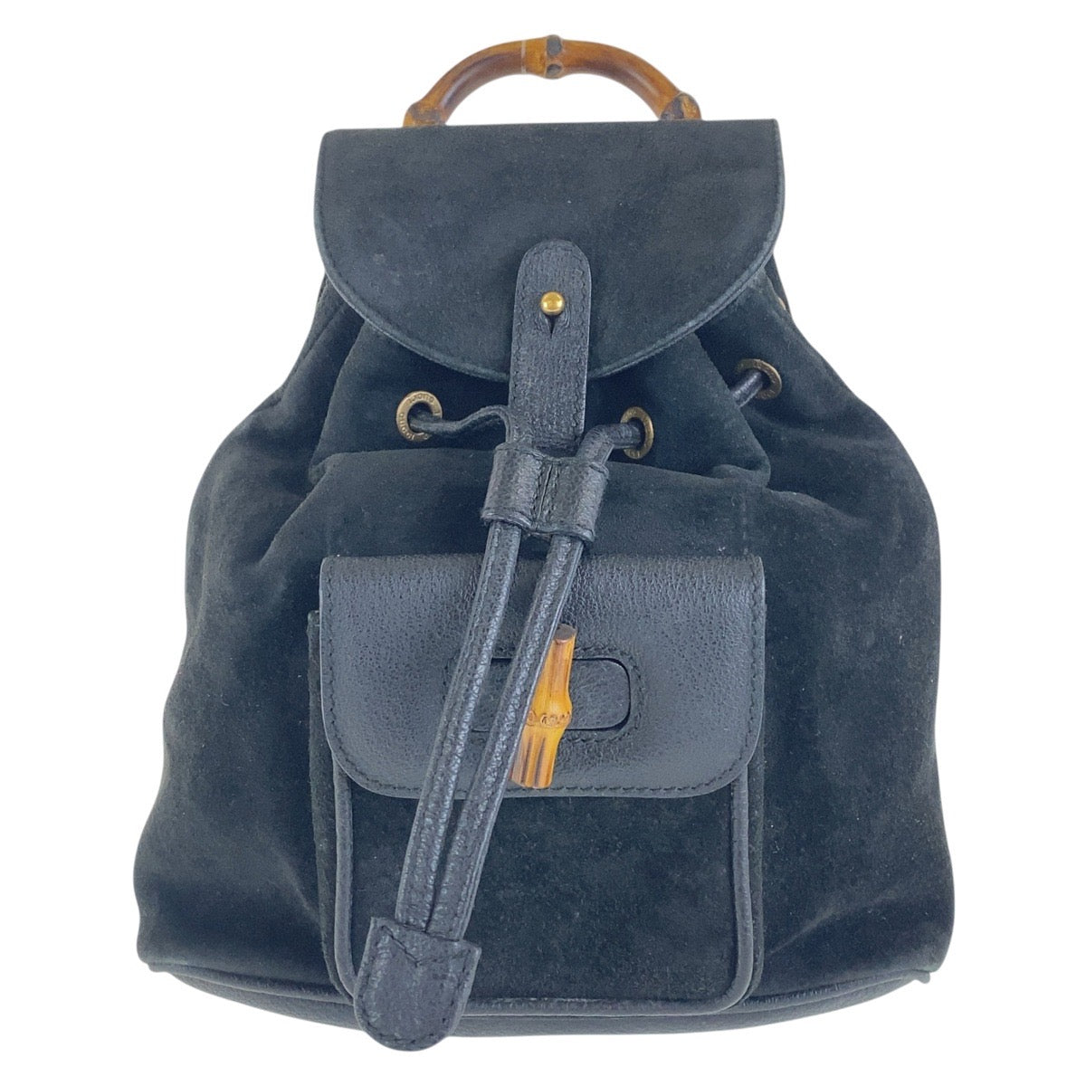 GUCCI Backpack 003 2852 0030 0 Suede black Bamboo