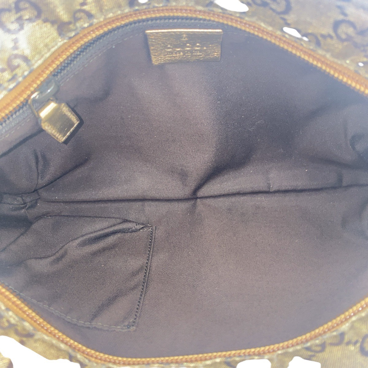 GUCCI Shoulder Bag 189749 Coated canvas beige GG crystal