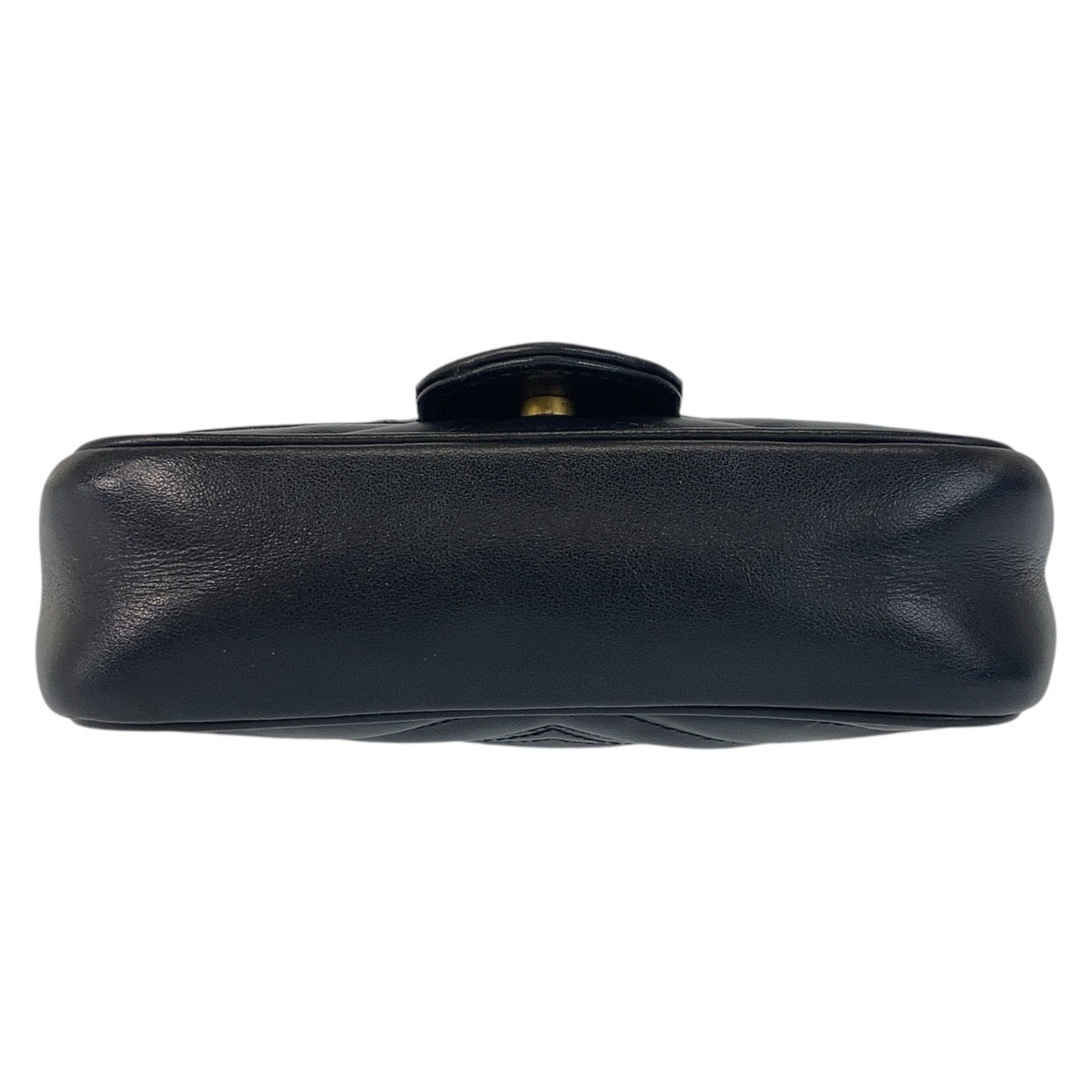 GUCCI Shoulder Bag 476433 leather Black GoldMetal GG Marmont