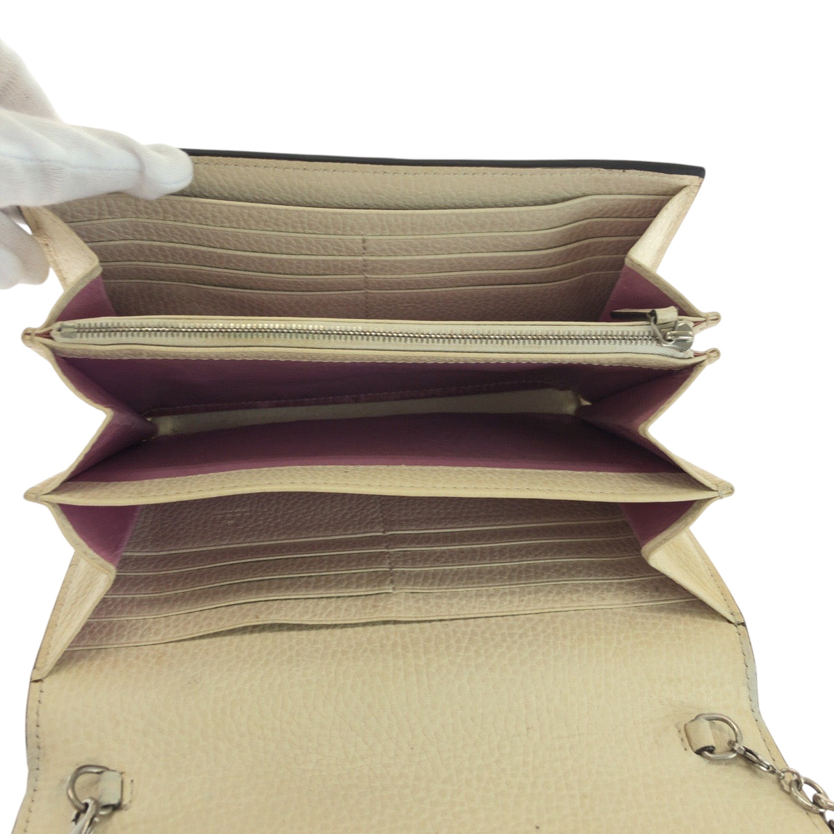 GUCCI Shoulder Bag 401231 leather white Dionysus
