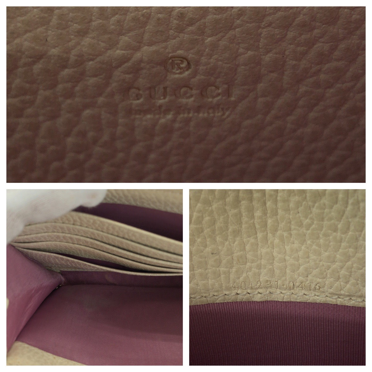 GUCCI Shoulder Bag 401231 leather white Dionysus