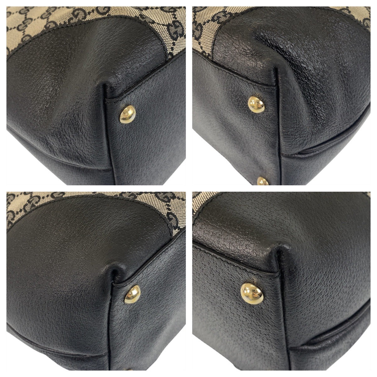 GUCCI Tote Bag 263345 GG canvas gray black black