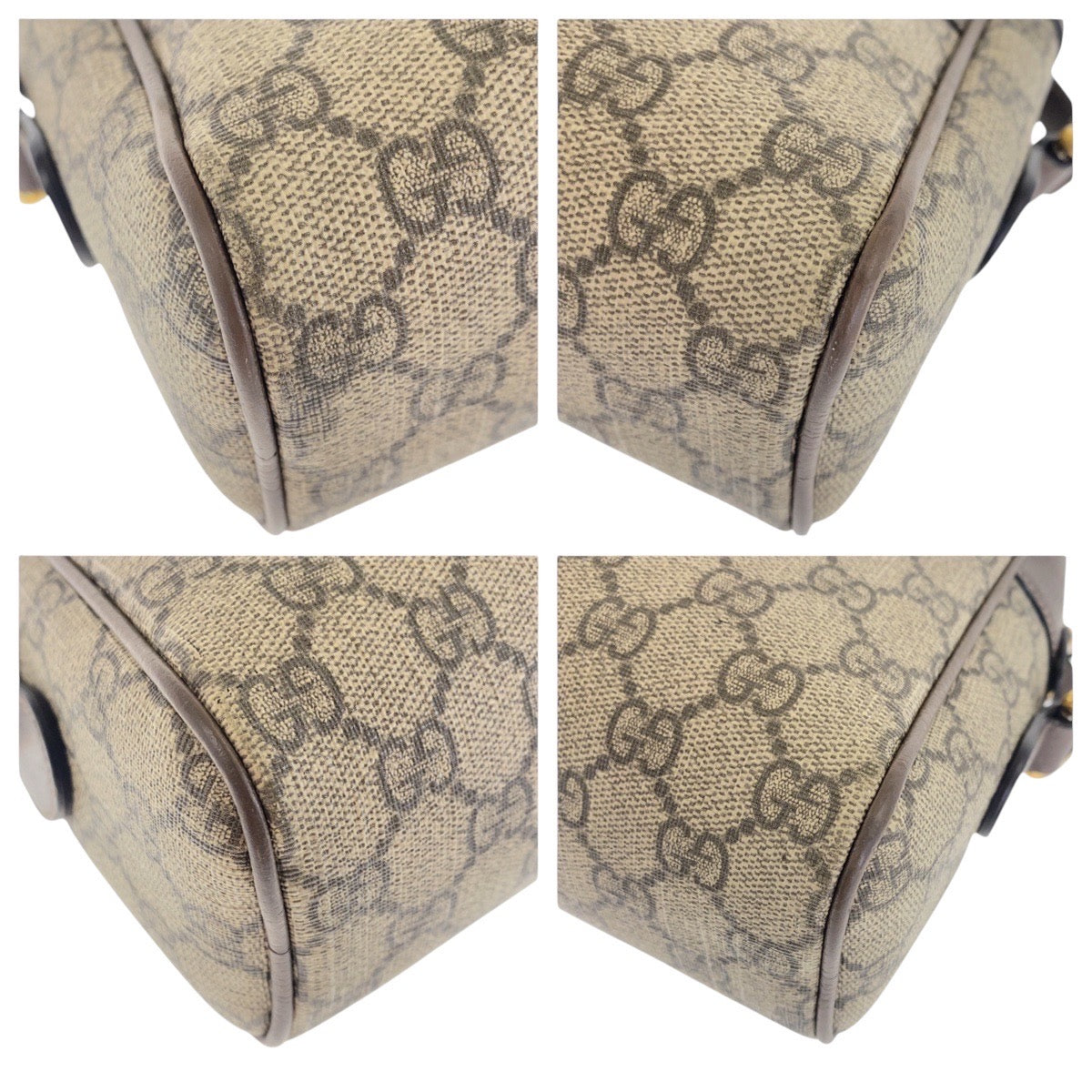 GUCCI Shoulder Bag 517060 GG Supreme Canvas Beige Gold Metal Sherry Line Ophidia