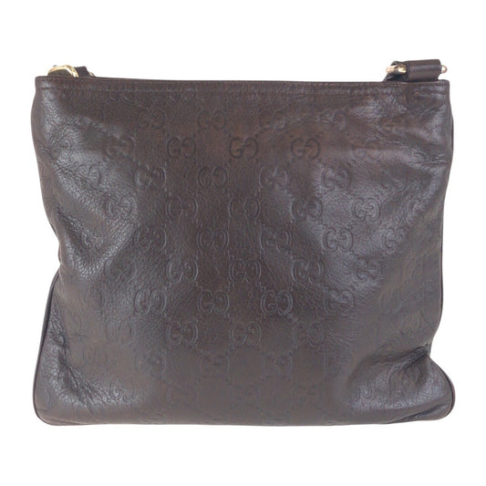 GUCCI Shoulder Bag 20 6 leather Brown Sima