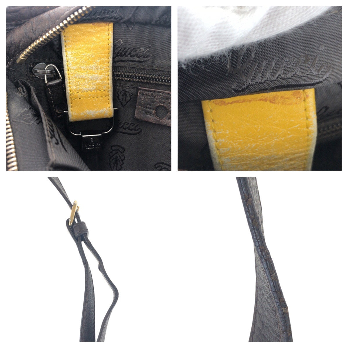 GUCCI Shoulder Bag 20 6 leather Brown Sima