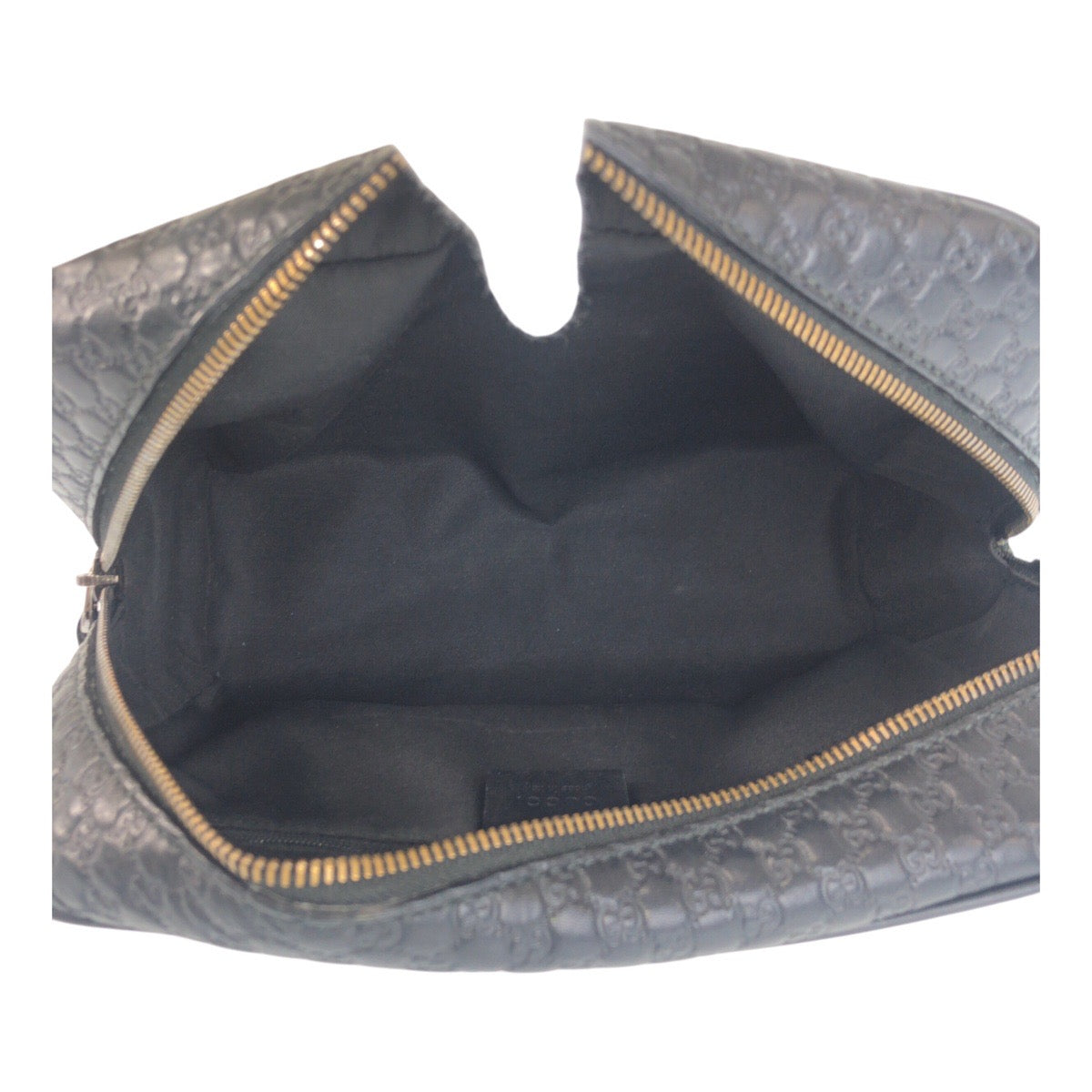 GUCCI business bag 419775 leather Black black Micro Guccisima