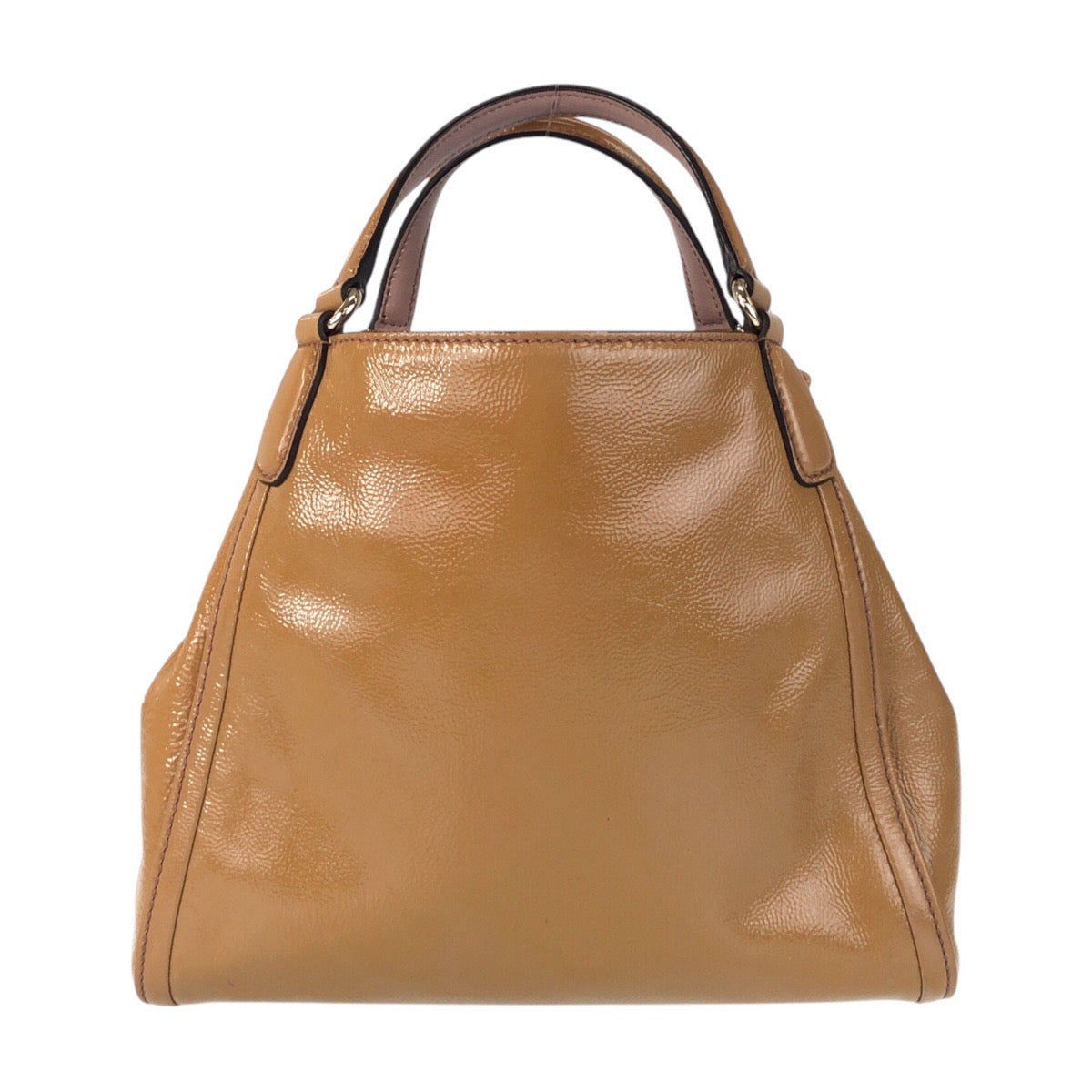 GUCCI Handbag 336751 Patent leather Camel Soho