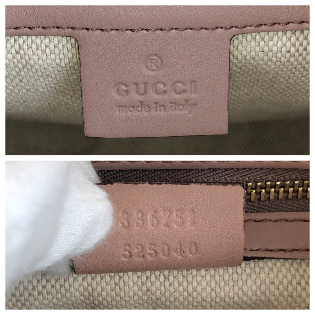 GUCCI Handbag 336751 Patent leather Camel Soho