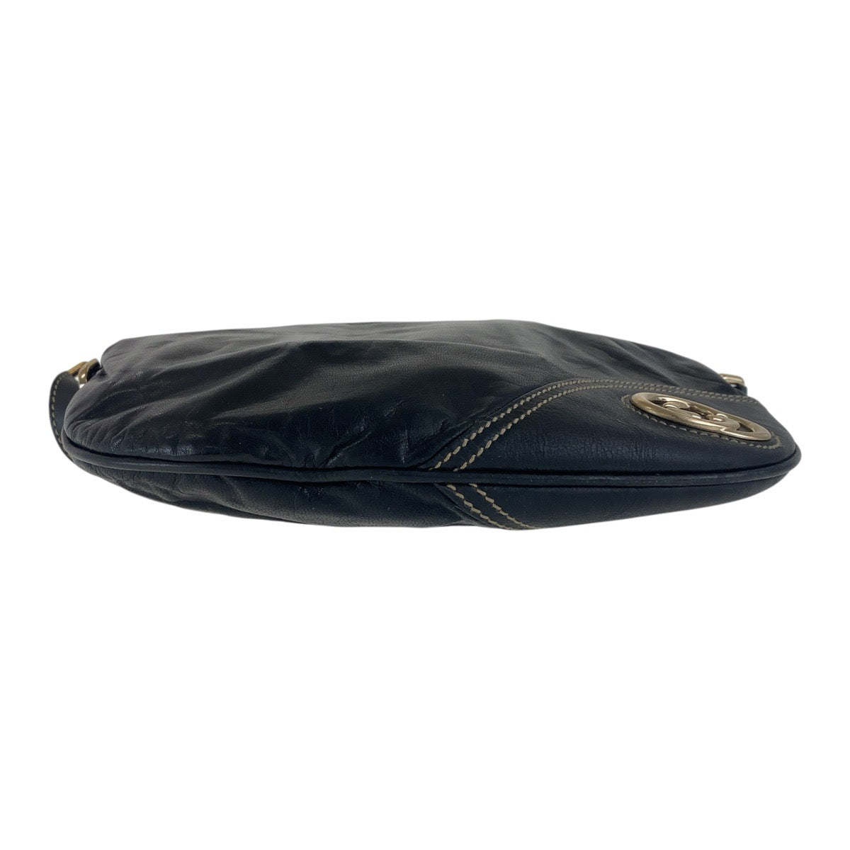GUCCI Shoulder Bag 169998 leather black Interlocking