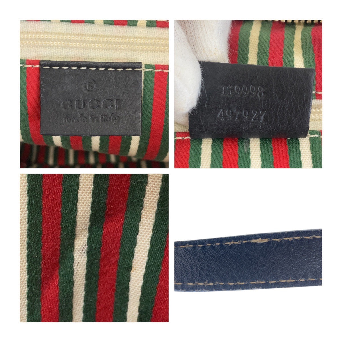 GUCCI Shoulder Bag 169998 leather black Interlocking