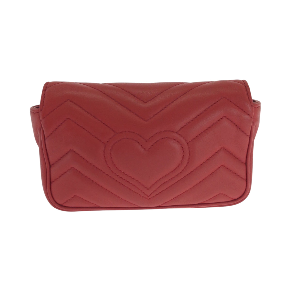 GUCCI Shoulder Bag 476433 leather Red GG Marmont