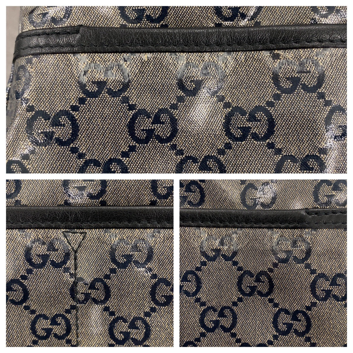 GUCCI Tote Bag 155524 Coated canvas gray Shoulder Bag