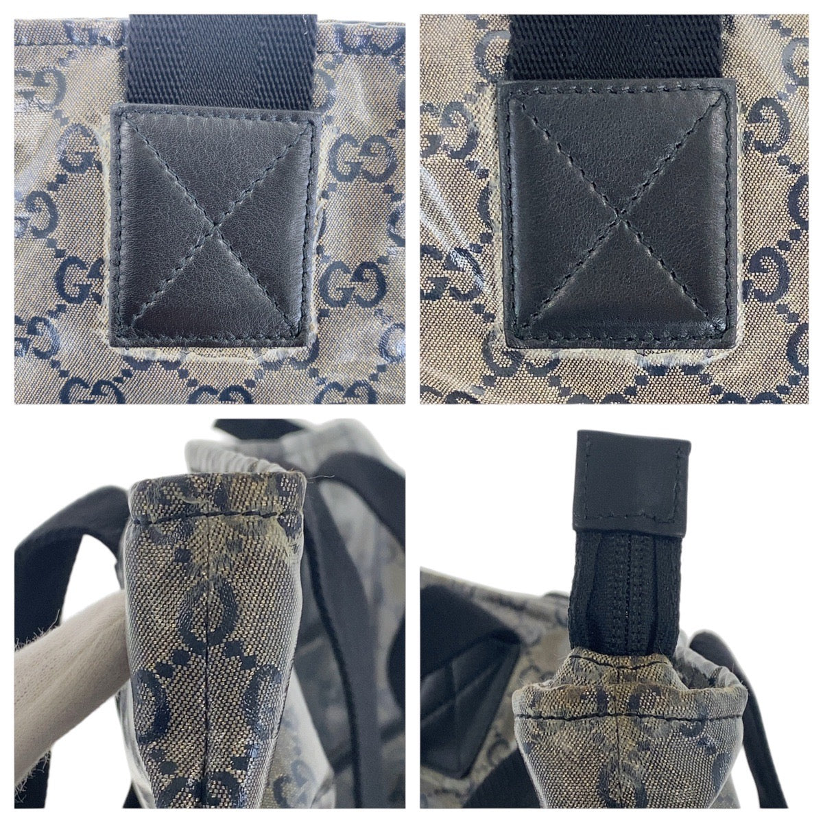 GUCCI Tote Bag 155524 Coated canvas gray Shoulder Bag