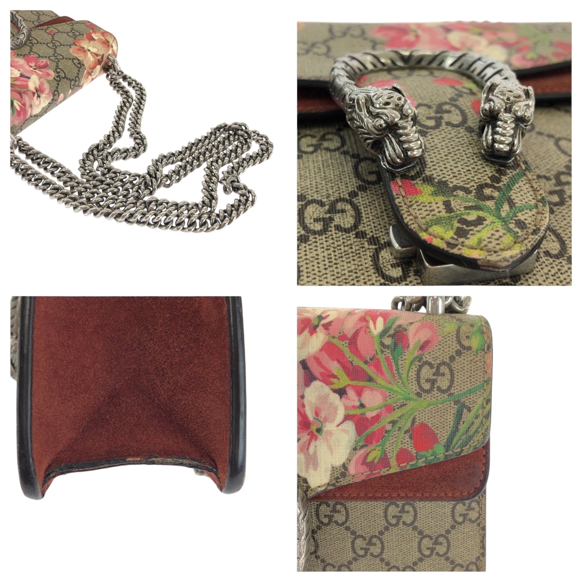 GUCCI Shoulder Bag 421970 GG Supreme Canvas multicolor GG Blooms Dionysus