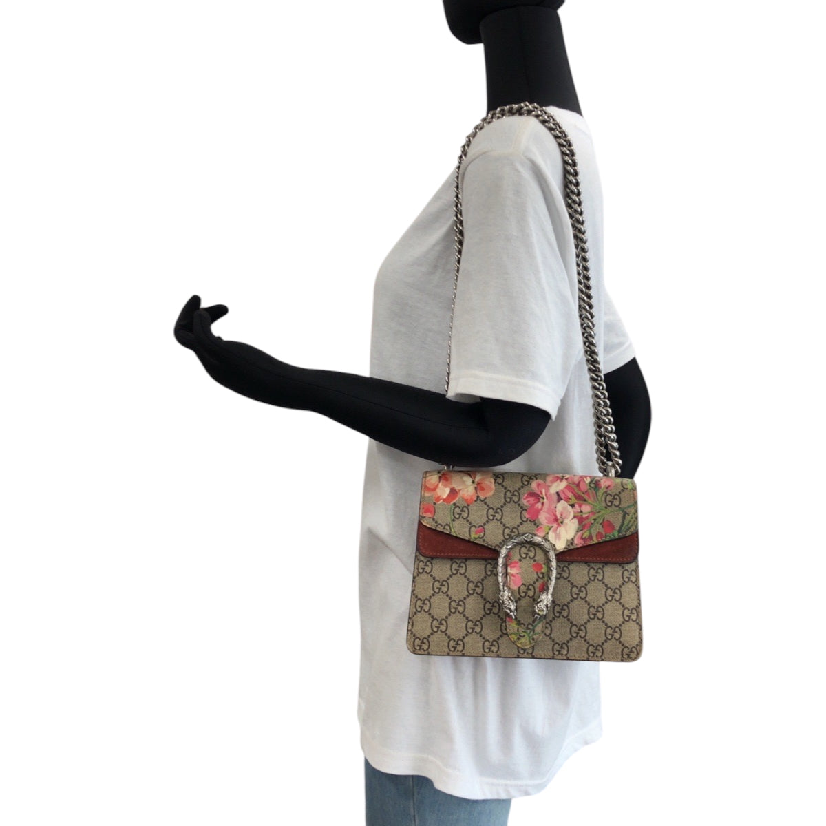 GUCCI Shoulder Bag 421970 GG Supreme Canvas multicolor GG Blooms Dionysus